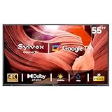 SYLVOX Outdoor TV, 55 inch 2000 Nit High Brightness Smart TVs, 4K Sunlight Readable Display, IP55 Waterproof, Smart TV for Outdoor Households or Commercial Places (Pool Pro 2.0/2024)