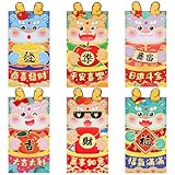 NEWEST 30 Pieces Chinese New Year Red Envelopes 2024, Red Pocket Hong Bao Lucky Money Envelopes for Dragon Year Spring Festival Birthday Weddings Party, Style D