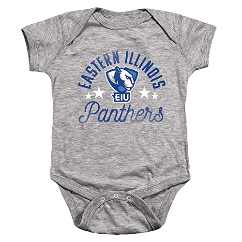 Eastern Illinois University Official Panthers Unisex Infant Snap Suit for Baby,Athletic Heather, 6 Months