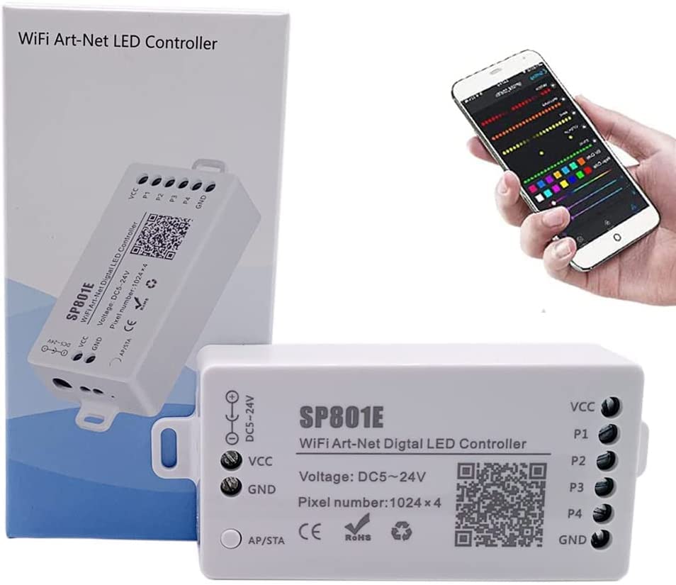 TOPXCDZ SP801E WiFi Art-Net Magic LED Controller LED Matrix