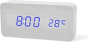 Amazon.co.jp: FIBISONIC Digital Table Clock, LED, Alarm Clock, Loud ...