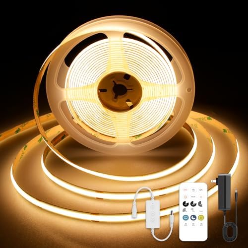 COB LED Strip Lights 9.84ft, Warm White 2700K LED Light Strip, DC...