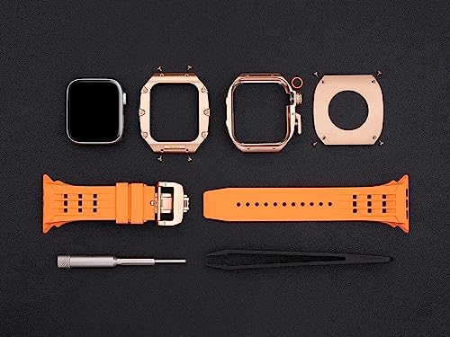 Boîtier en titane pour Apple Watch 45mm style luxe et robuste