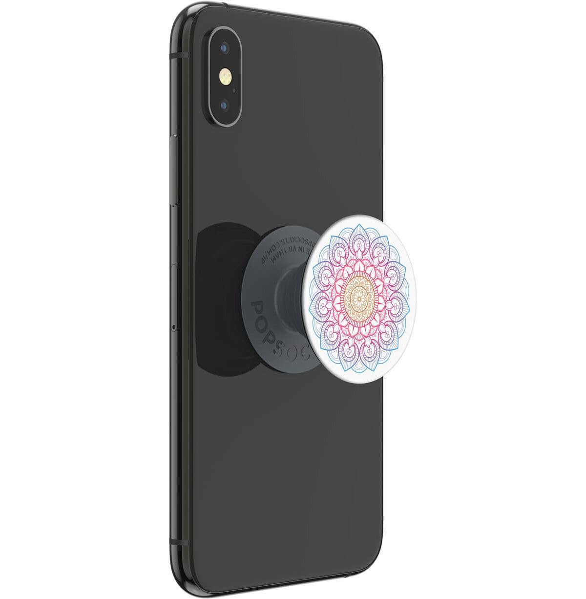 PopSockets PhoneGrip | uchwyt i uchwyt do smartfonów | Włączany i wysuwany uchwyt Basic | Mandala Rainbow