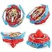 Battle Burst Gyro Toy Set Great Birthday Gift for Kids Children Boys 6 8 + Metal Fusion Attack Top Battling Game with 4 Spinning Tops 2 Two-Way Launcher
