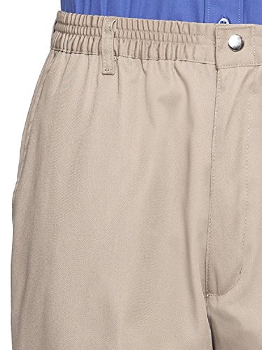 Mens Full Elastic Waist Pants with Zipper Fly and Snaps Closure3