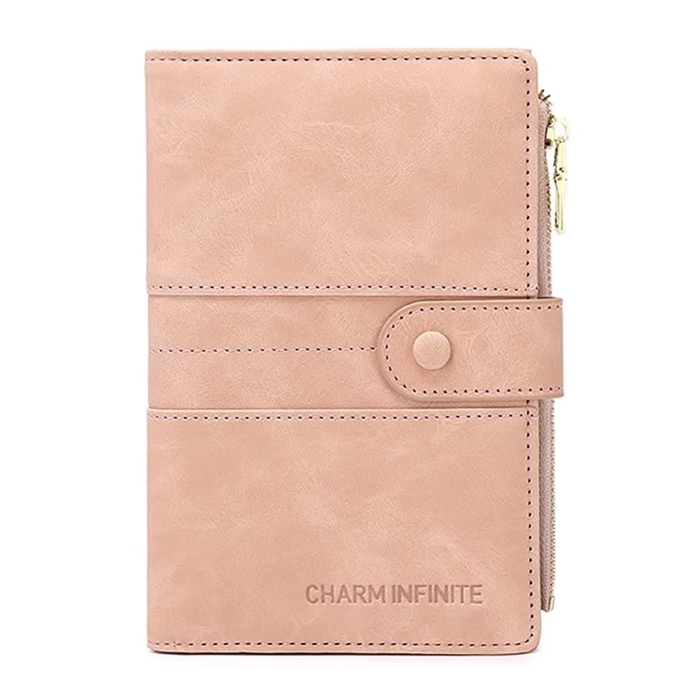 Mudono Passport and Card Holder for Women RFID Blocking Card Case Slim Travel Wallet Change Purse with Vaccine Card Slot