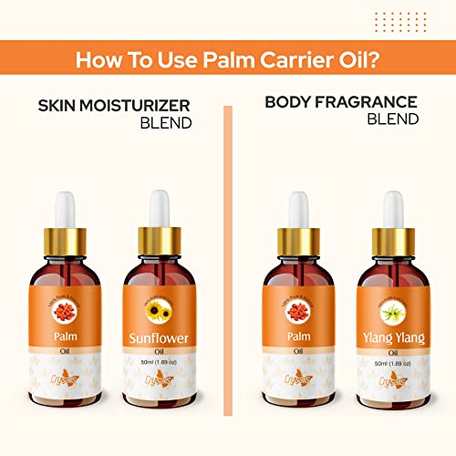 Image of Crysalis Palm Oil 100 ml (3.38 fl oz) - Rich Multi-Use Oil for Soap Making, Skincare & DIY Cosmetic Formulations