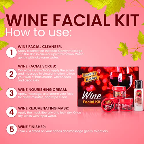 Beauty Basket Wine Facial Kit For Women Wine Facial Cleanser Wne