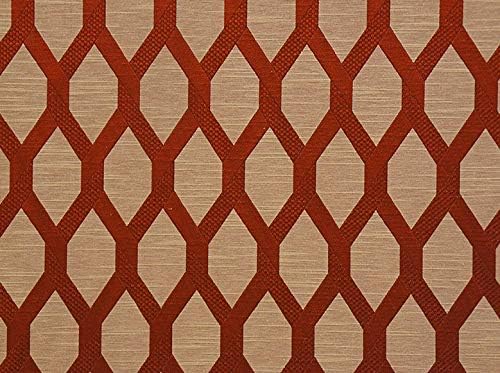 55" Wide Diamond Drapery Upholstery Jacquard Geometric Fabric Sinatra Gold by The Yard