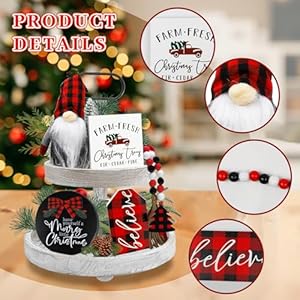 Christmas Decorations Wooden Signs Gnomes Plush Bead Garland Christmas Decor Set for Tabletop Home Winter Decorations Christmas Decorations Wooden Signs Gnomes Plush Bead Garland Christmas Decor Set for Tabletop Home Winter Decorations