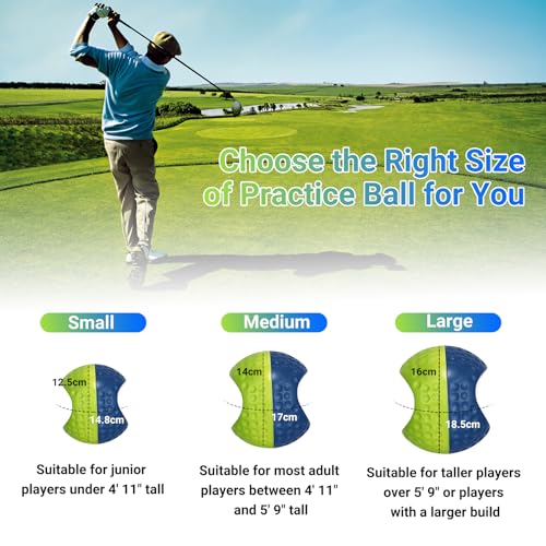 Entraîneur de swing de golf et balle d'exercice bicolore - 2