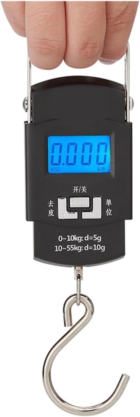Digital Load Cell Weight Sensor 50KG 10g USB Charging Electronic Digital Scale Hanging Hook Fishing Travel Double Precision Luggage Weight Scale Balance Scales(