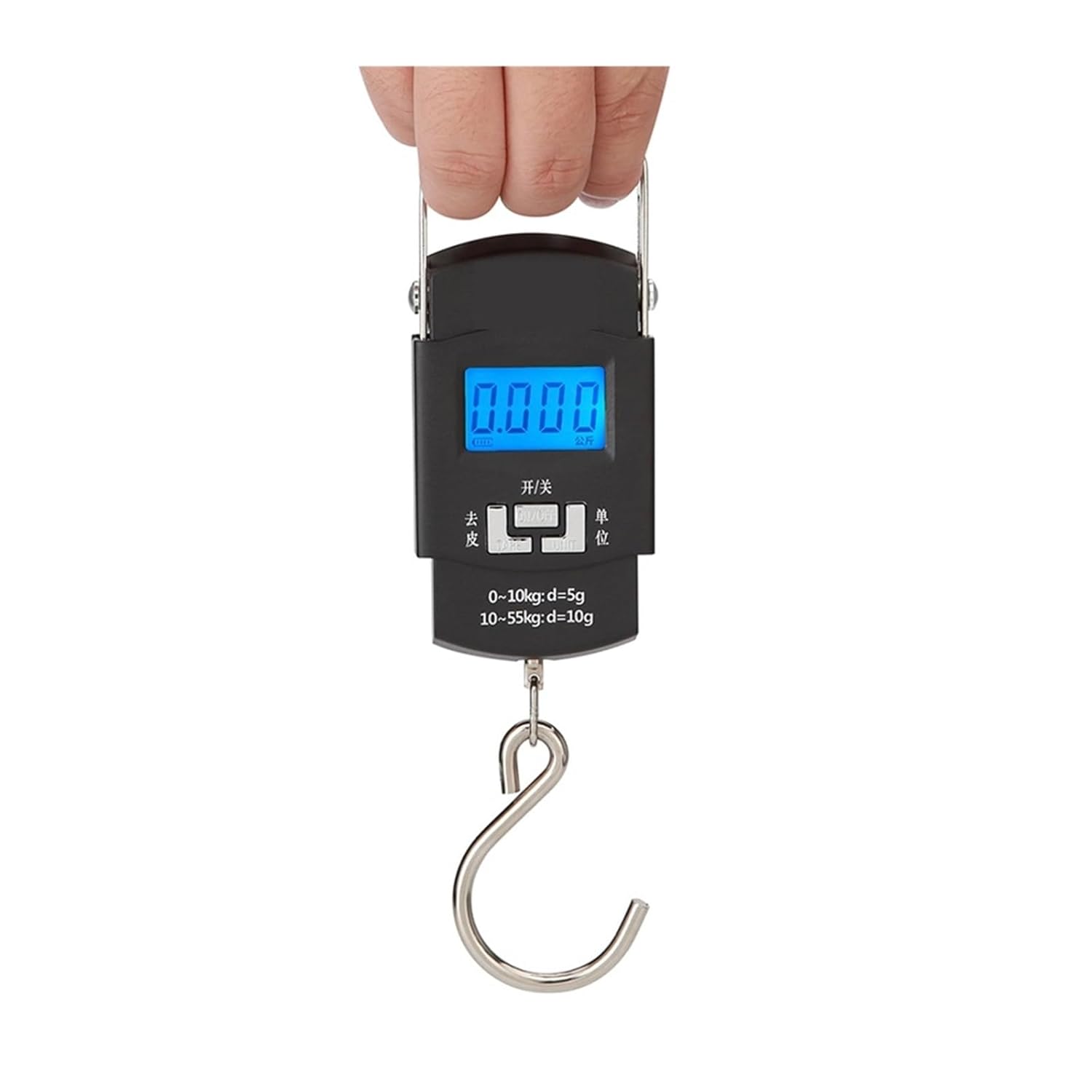 50KG Digital Luggage Scale - USB Rechargeable Hanging Hook Precision Weight Balance for Fishing, Travel & High Pressure Tension Weighing, 10g Accuracy