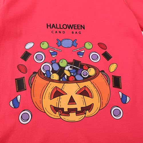 Image of Girl Long Sleeve Shirts Christams Tops Tees Cotton Casual Stripe Crewneck Graphic Jersey Tunic T-Shirts 3 Packs Sets