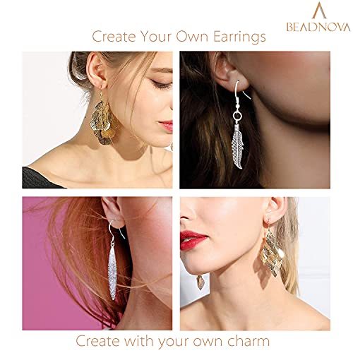 Beadnova Fish Hook Earring Hooks 150Pcs Earring Findings With Earring Backs For Earring Supplies Earrings Making Diy (150Pcs Copper Earring Hooks And 150Pcs Earring Backs, Total 300Pcs) #TOP3