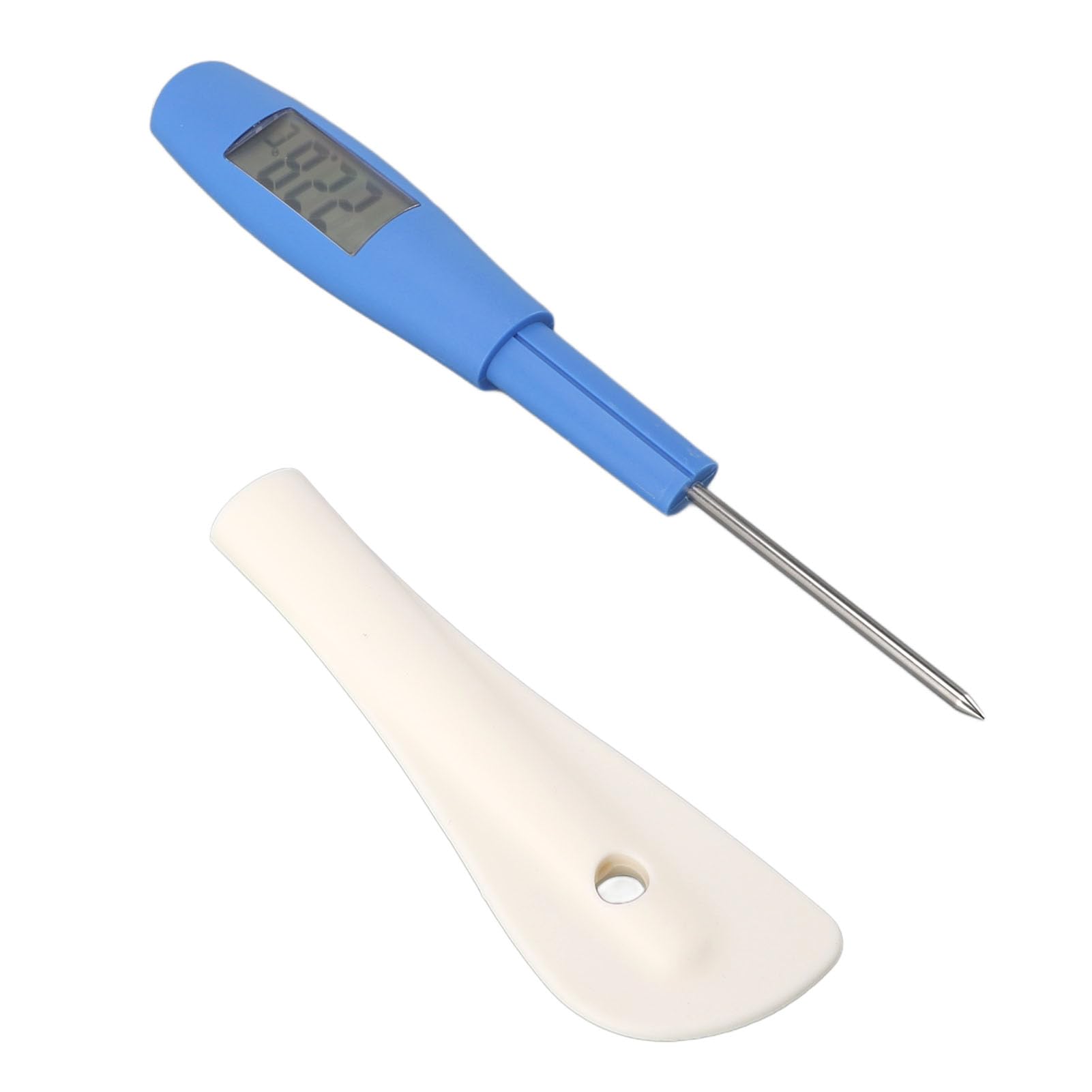 Meat Thermometer Digital, Read Thermometer Silicone Spatula Meter Meat Thermometer Kitchen Food Thermometer with Probes and Temperature Display for Oven, Grilling, BBQ