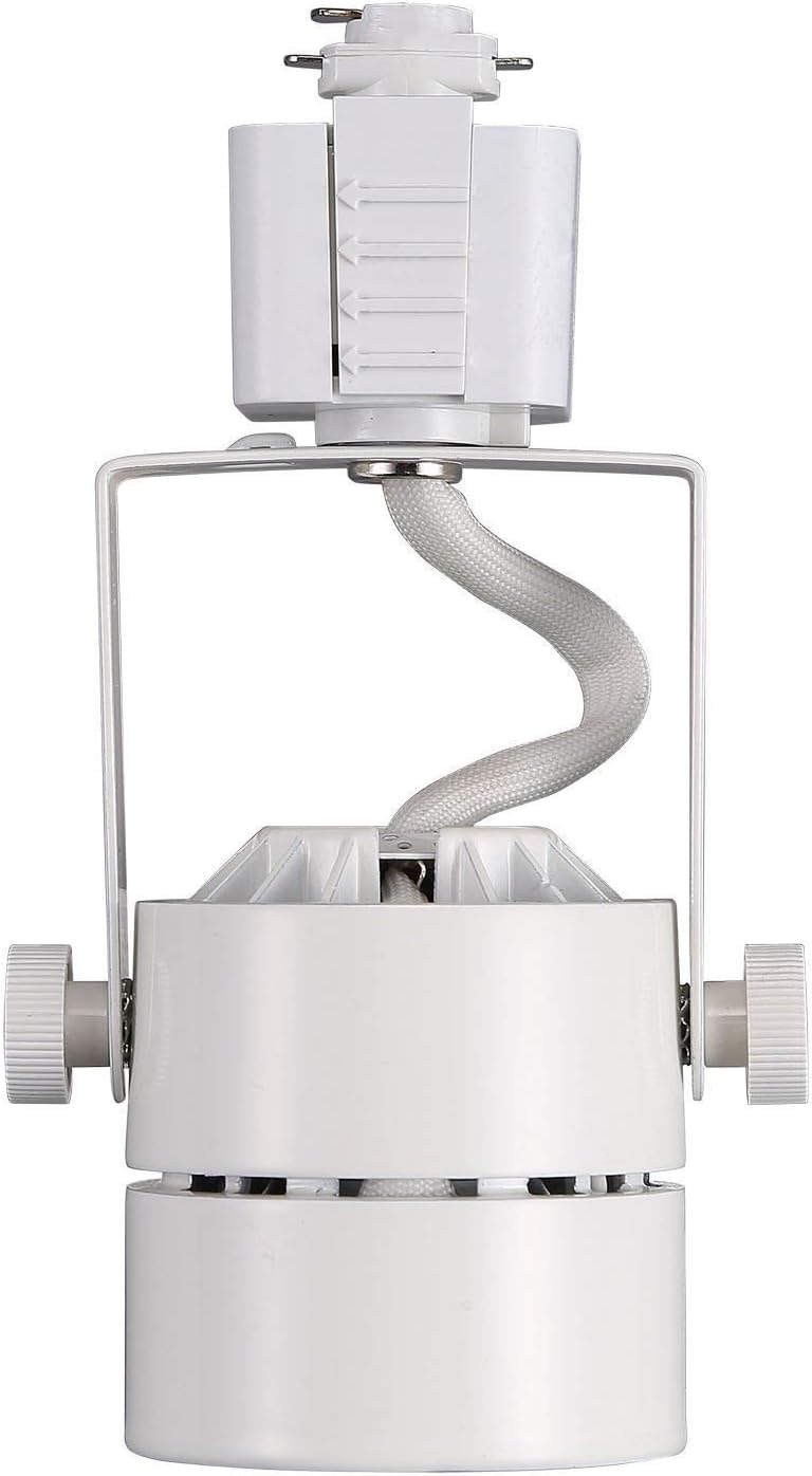 CLOUDY BAY 8W 4000K Cool White Dimmable LED Track Light Head,CRI90+ True Color Rendering Adjustable Tilt Angle Track Lighting Fixture,40° Angle for Accent Retail,White Finish,Halo Type- Pack of 6