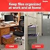 Staples Hanging File Folders, Letter Size, Purple, 1/5Cut Tabs, TearResistant, Includes Tabs & Inserts 25/Pack