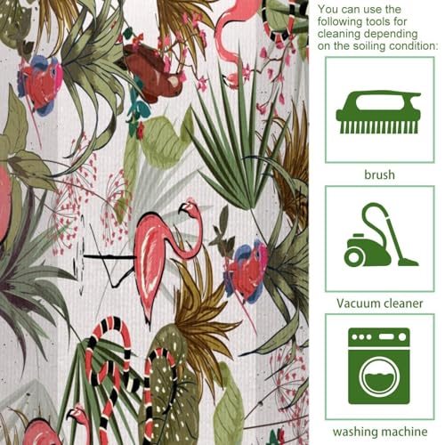 Lot de tapis de cuisine antidérapant lavable absorbant fleurs - 5
