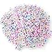 300+ Pieces 10x10mm Big Large White Cube Acrylic Alphabet Letter Beads A-Z Mixed Plastic Shape Loose Beads for Jewelry Making Bracelets Necklaces Key Chains (Colorful on White)