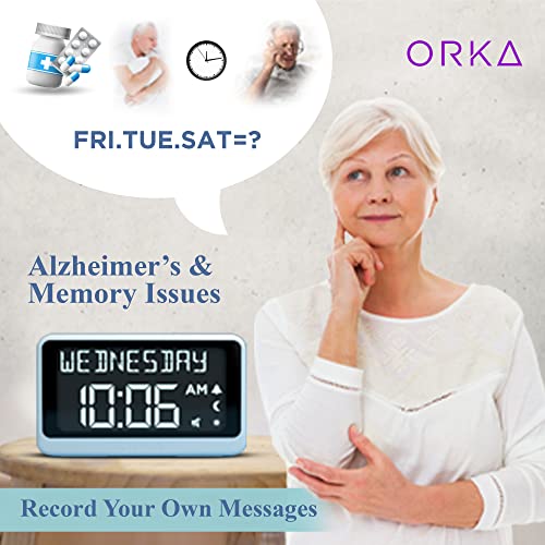 Voice-Recordable Extra-Large Medication Reminder Clock