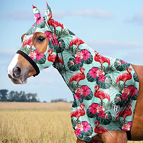 Foulard élastique pour cheval Harrison Howard Le Flamant Flamboyant zippé