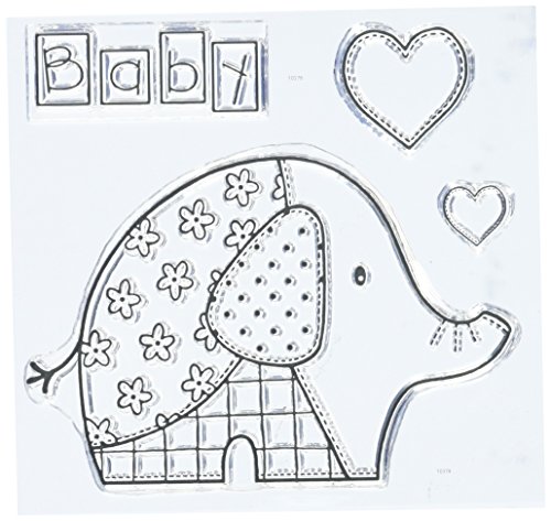 Woodware Craft Collection - Sello, 8,9 x 8,9 cm, diseño de Elefante, 4 Unidades