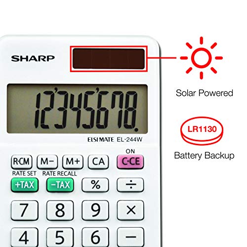 Sharp El-244Wb Business Calculator, White 2.125, 2.38 X 4.06 X 0.31 Inches #TOP6