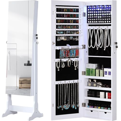 GISSAR Jewelry Organizer with Mirror and Lights
