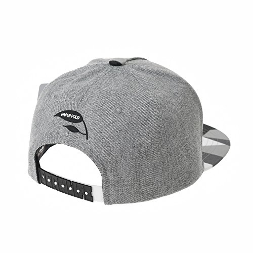 Withmoons Snapback Hat Panda Bear Paper Fold Patch Geometry Pattern Flat Brim Cotton Baseball Cap Tr2935 (Grey) #TOP2