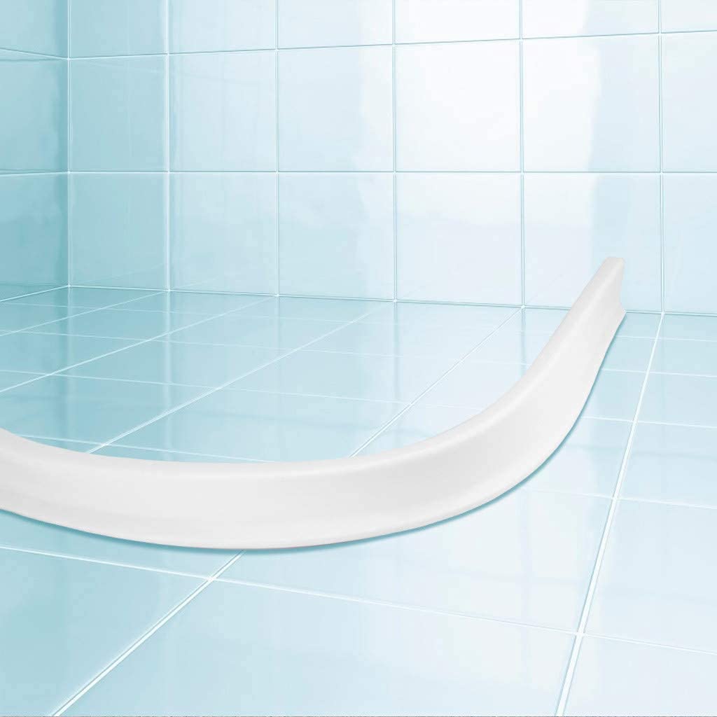 Bad Wasserbarriere Silikonstreifen Duschwanddichtung, Flexibler Silikon-duschkabinen dichtungen, Bad Wassersperre Für Nass- Und Trockentrennung (200cm,schwarz)