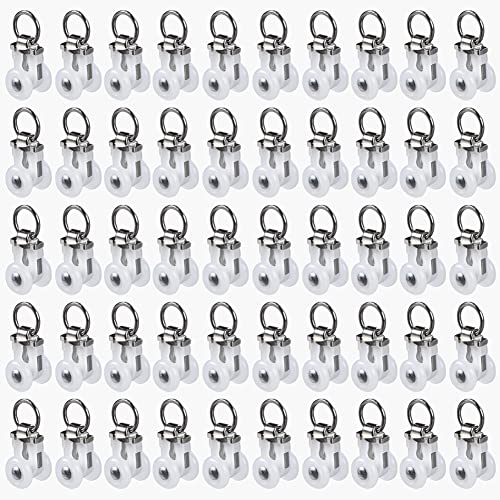 ZSHINE Aluminium Alloy Curtain Rail Pulleys Runners (50 PCS)