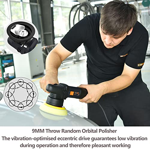 Maxxt Car Buffer Polisher 5 Inch Dual Action Small Car Buffer Machine For Car Detailing 9Mm Orbital Variable Speed Polisher For Car Polishing And Waxing 3 Foam Pads (Sda502) #TOP2