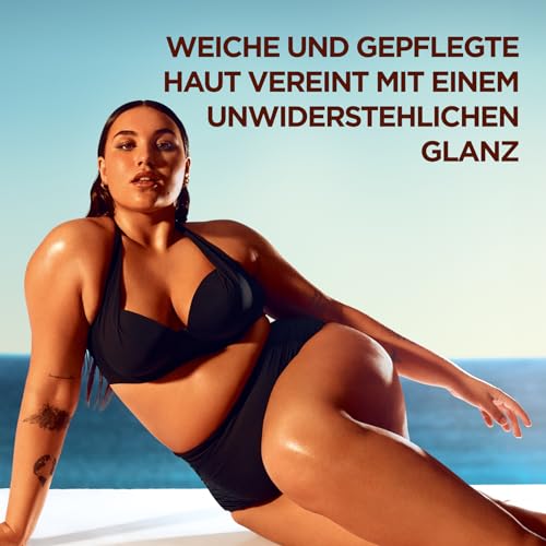 Garnier Bräunungsöl für vorgebräunte und dunkle Haut, Feuchtigkeitsspendendes Sonnenöl mit Kokosduft für intensive Bräune, Ambre Solaire Ideal Bronze, 1 x 200 ml 6