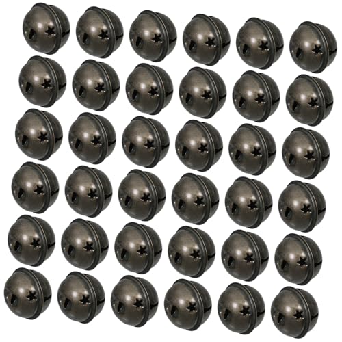 Garneck DIY Rustic Metal Bells 50 Pcs Vintage Tin Jingle Bells Christmas Decorations Home Decor Wedding Party Wall Hanging Door Knob