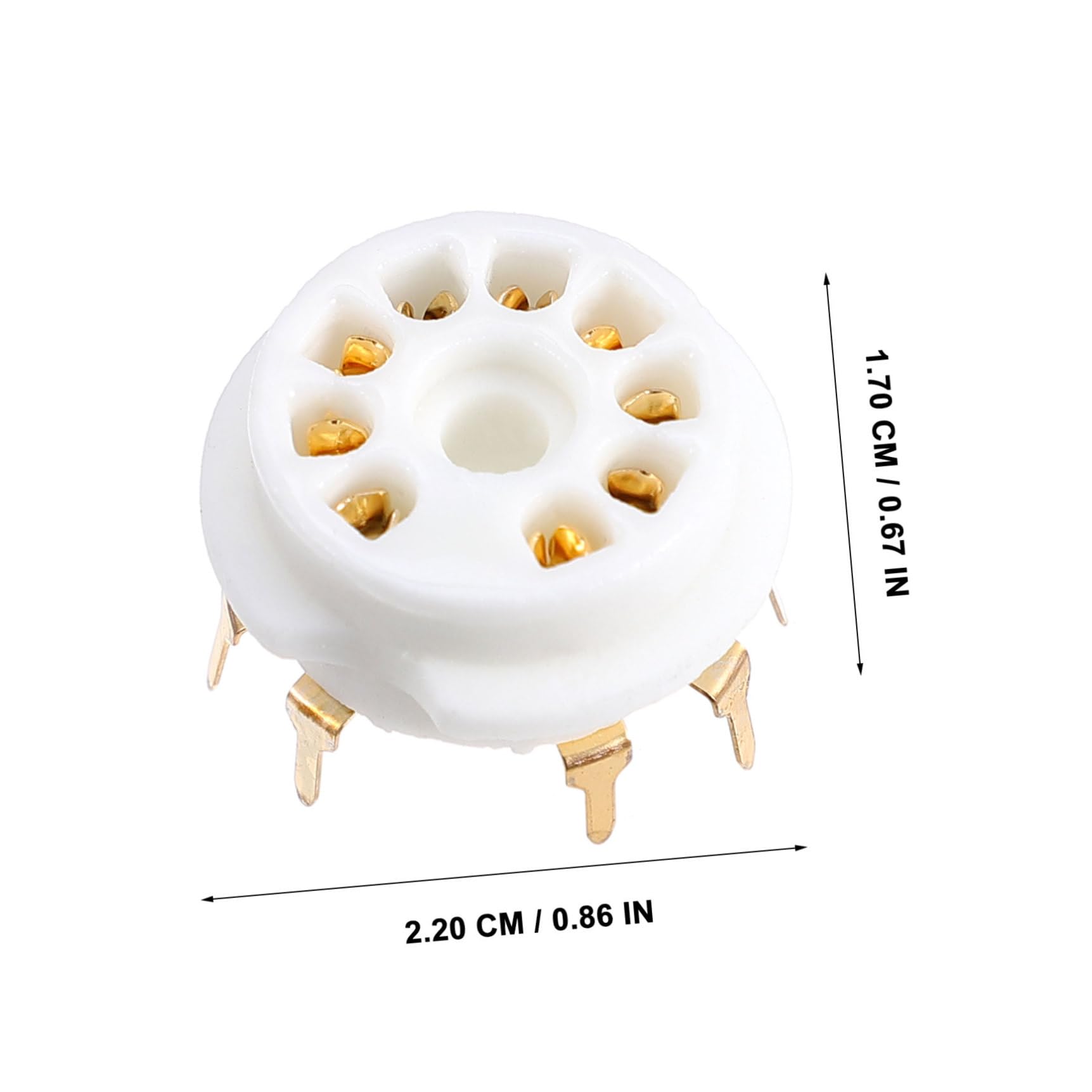 Alipis Base Tubo a 9 Pin in Ceramica Placcata, Presa per Staffa, Set da 4 Pezzi per Valvole Audio Compatibili 6n1 6n2 6n3 12ax7, Accessori Audio per Montaggio Pcb