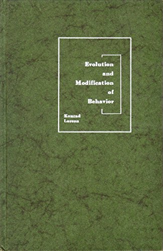 Evolution and Modification of Behavior B000S07HTY Book Cover