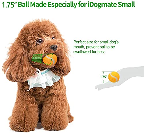IDOGMATE Small Interactive Ball Launcher with Rechargeable, Automatic Dog Ball Thrower for Mini Dog (Small Machine with 3 Balls)