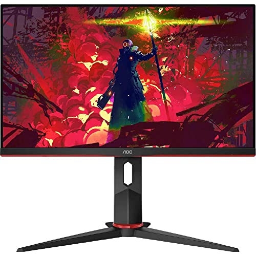 AOC, 24G2/BK, Monitor Gamer Hero 24' 144Hz IPS 1ms AMD FreeSync 24G2, COR PRETA/VERMELHA glide