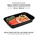 Freshware Meal Prep Containers [25 Pack] 1 Compartment Food Storage Containers with Lids, Bento Box, BPA Free, Stackable, Microwave/Dishwasher/Freezer Safe (28 oz)