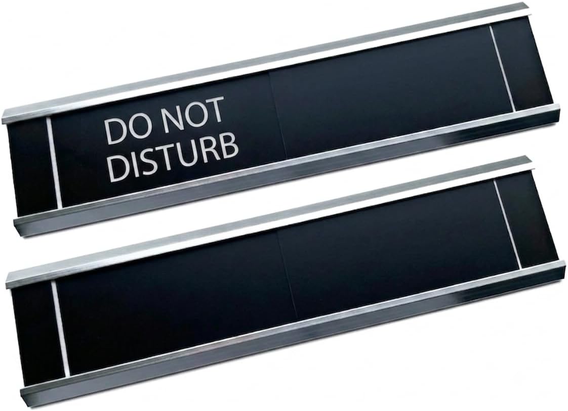 Sliding Signs - Aluminium Framed Entry Control - Do Not Disturb (or Your Wording)