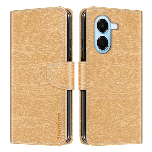 Shantime ���U�[���z�P�[�X Huawei Honor Play 80 Plus 5G �Ƃ̌݊������� �J���t���蒠�^ �J�[�h���[ �}�O�l�b�g�� �S�ʕی�V�F��(�S�[���h)