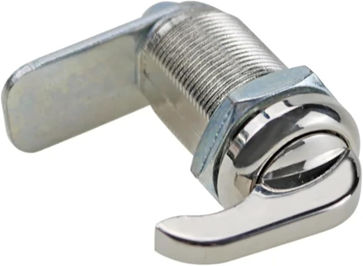 Zinc Alloy Rotary Cylinder Lock Handle Type Latch for Switch Cabinet Door and Electric Box(Bright)