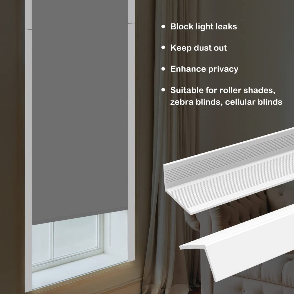 LUCKUP Window Light Blocker Blackout PVC Strips for Blinds Gap Side Track Avoid Light Leakage