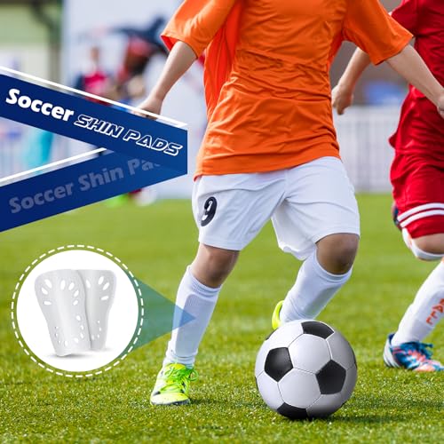 Cialoss Soccer Shin Guards, 2 Pair Lightweight And Breathable Shin Guard Sleeves For Adults Football Player thumb #6
