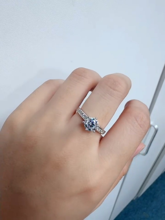 Amazon | [THREE MAN] 本物のスターリングシルバー1CT輝く