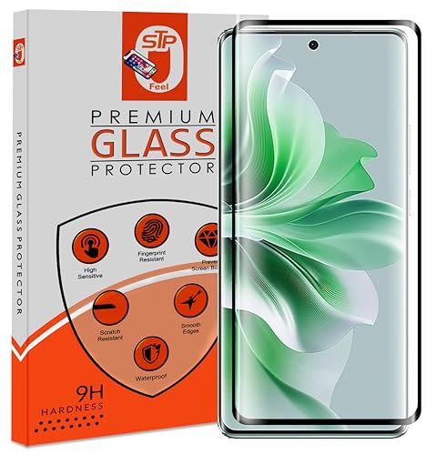 Image of STP FEEL Advanced Black Border Tempered Glass for Realme 11 Pro Plus / 11 Pro / 10 Pro Plus (6.7 Inch) | Full Screen Coverage (except edges) Screen Protector Guard