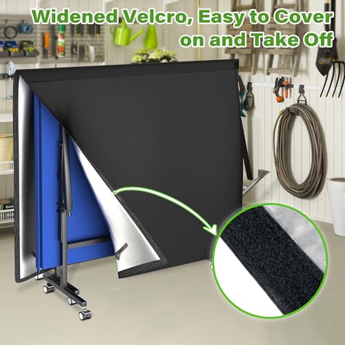 600D Ping Pong Table Cover, Outdoor & Indoor Waterproof Table Tennis Cover for Universal 9x5 FT Tables, Heavy duty Protective Dust and Sunproof by Invech - Image 4