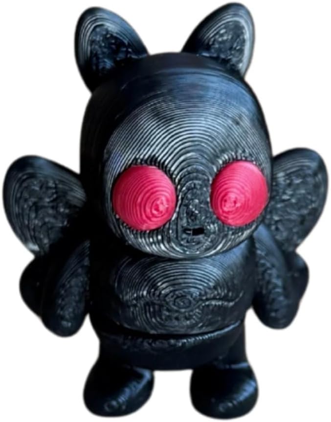 Mothman – 3D Printed Spooky Cute - Halloween Desk Buddy Mini Cryptid Fidget - Mothman Fidget Toy